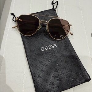 Guess Gold Aviator Sunglasses